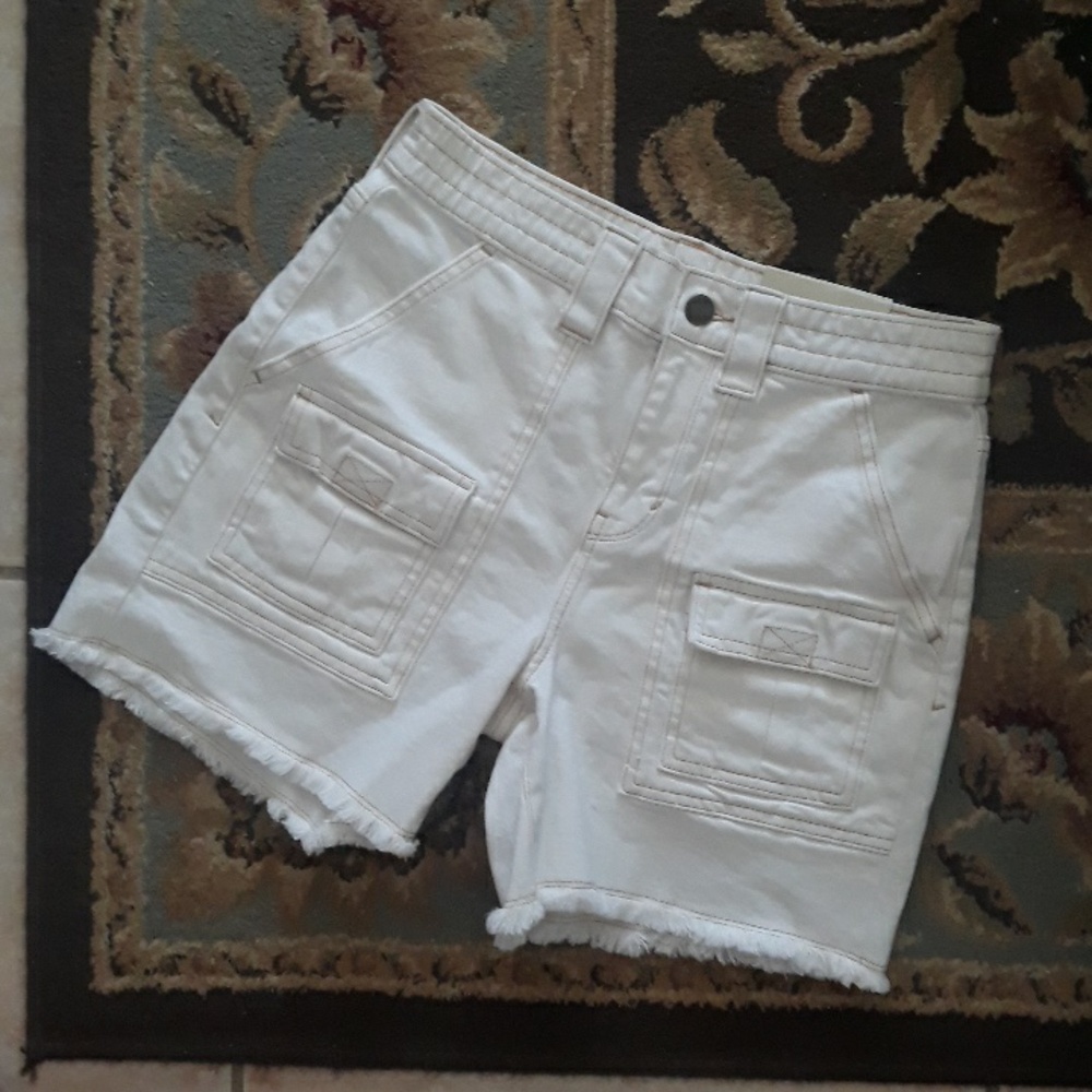A.n.a white jean shorts - Picture 3 of 16